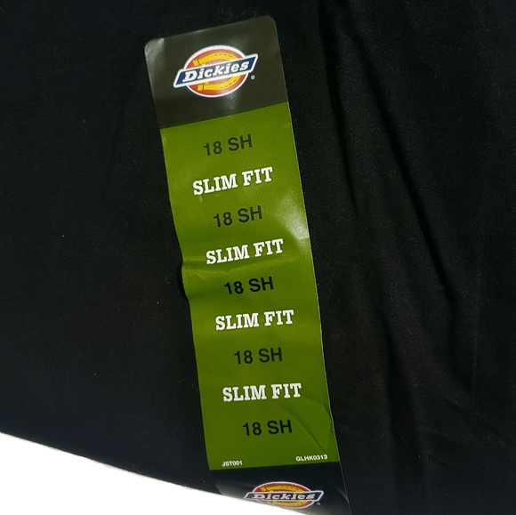 Dickies Womens FLEX Slim Fit Bootcut Twill Pants Black 18short NWT - Picture 7 of 8